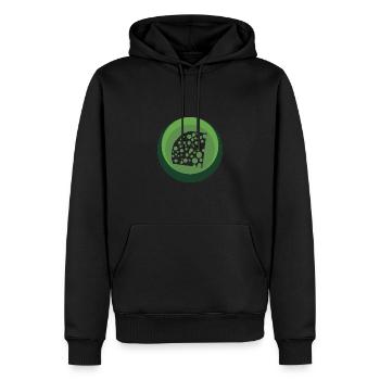 Burger au fromage et au parmesan - Sweat à capuche Premium bio Homme - noir - Devant - Nico (187cm)