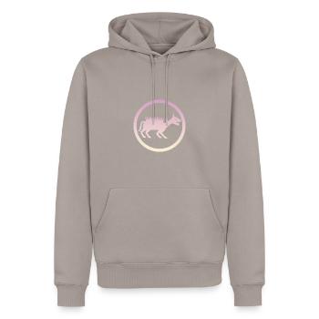 Fabelwesen Kryptozoologie Legende - Männer Premium Bio Hoodie - Taupe - Vorne - Nico (187cm)