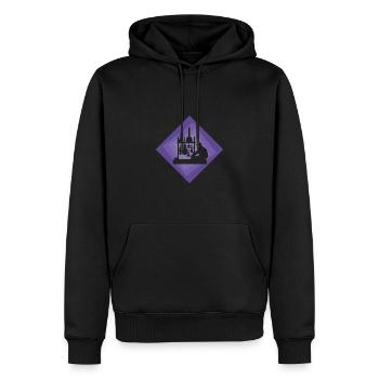 Biochimie Molécule Biochimiste - Sweat à capuche Premium bio Homme - noir - Devant - Nico (187cm)