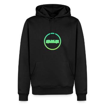 Bus Transport Bus - Männer Premium Bio Hoodie - Schwarz - Vorne - Nico (187cm)