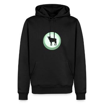 Vache, Taureau, Agriculture - Sweat à capuche Premium bio Homme - noir - Devant - Nico (187cm)