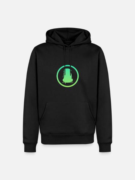 Backpacking Hike Pilgrims - Men’s Premium Organic Hoodie - black
