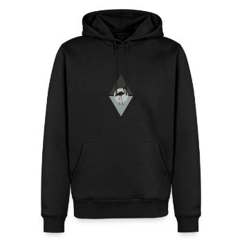 Flamants roses Flamenco Flamenco - Sweat à capuche Premium bio Homme - noir - Devant - Nico (187cm)