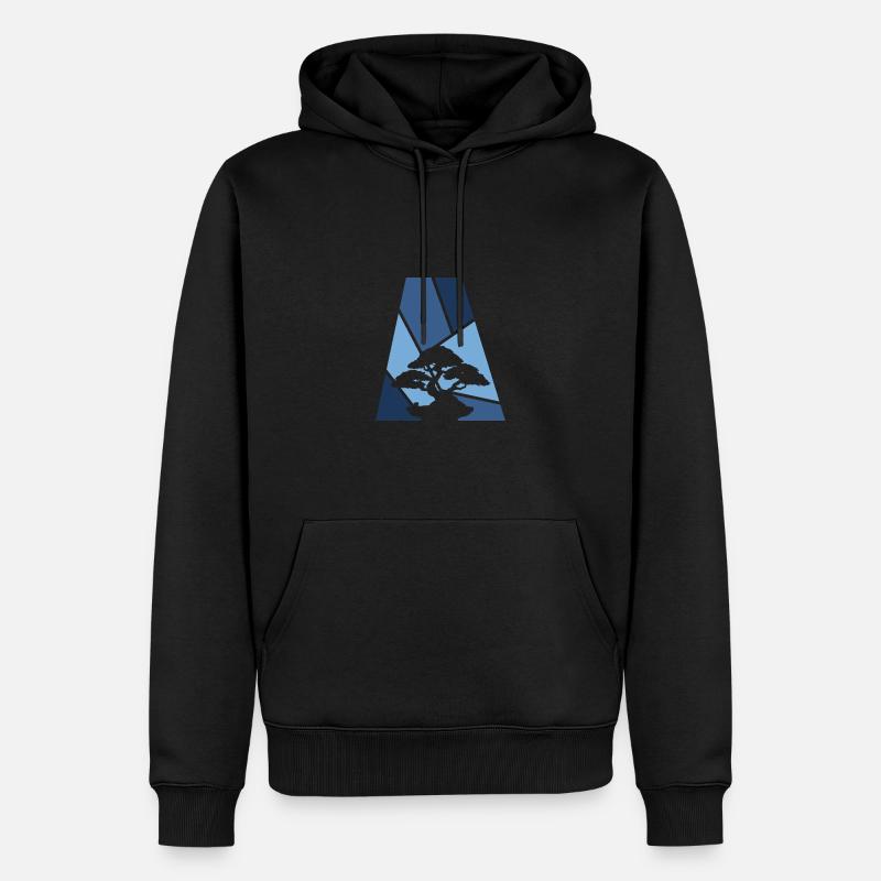 Bonsai Bäume Baum - Männer Premium Bio Hoodie - Schwarz