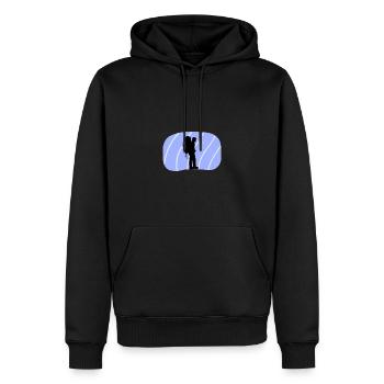 Backpacking Backpacking Wanderung - Männer Premium Bio Hoodie - Schwarz - Vorne - Nico (187cm)