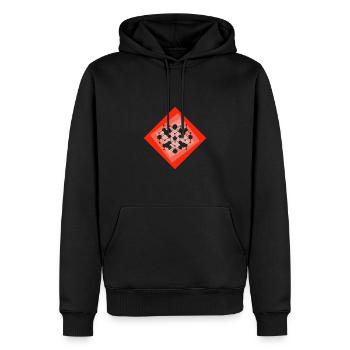 Crypto Cryptocurrency Coin - Sweat à capuche Premium bio Homme - noir - Devant - Nico (187cm)