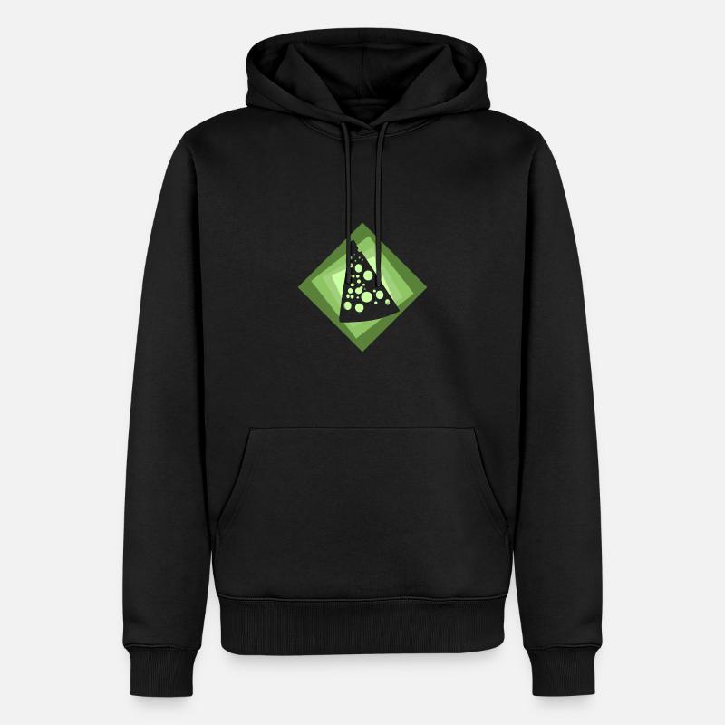 Käse Emmentaler Burger - Männer Premium Bio Hoodie - Schwarz