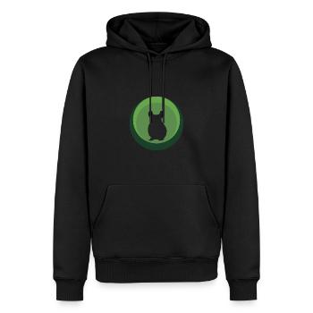 Rongeur souris chinchilla - Sweat à capuche Premium bio Homme - noir - Devant - Nico (187cm)
