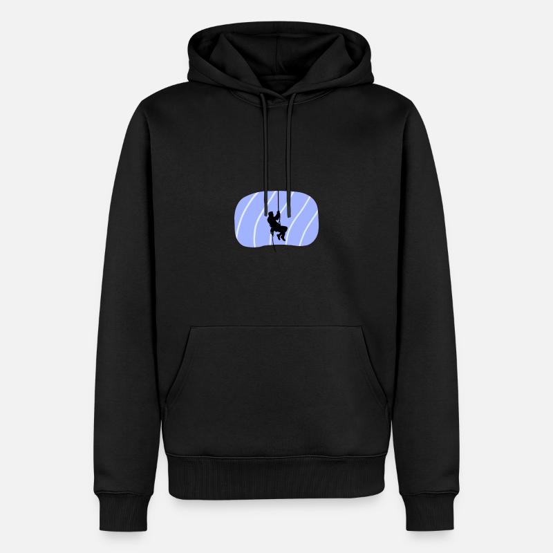 Klettern Bergsteigen Bergsteigen - Männer Premium Bio Hoodie - Schwarz