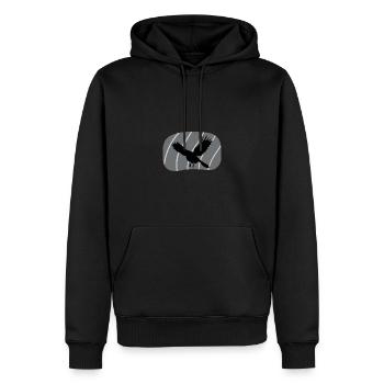 Volée d’animaux d’oiseaux volant - Sweat à capuche Premium bio Homme - noir - Devant - Nico (187cm)