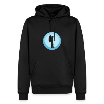 Backpacking Backpacker Backpacking - Männer Premium Bio Hoodie - Schwarz - Vorne - Nico (187cm)