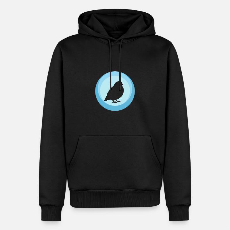 Vogel Vogel Vogel Abbildung - Männer Premium Bio Hoodie - Schwarz