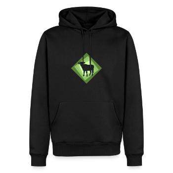 Cow Cattle Farmer - Men’s Premium Organic Hoodie - black - Front - Nico (187cm)