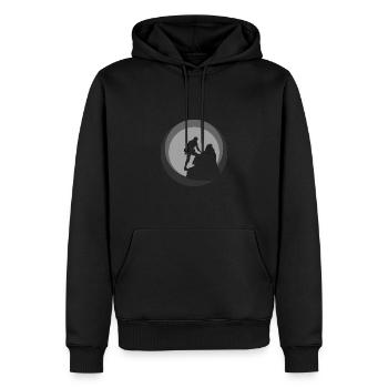 Climbing wall Climbing Rock climbing - Men’s Premium Organic Hoodie - black - Front - Nico (187cm)