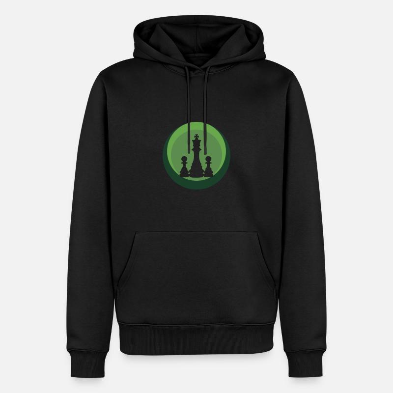 Schach Schachfigur Chess - Männer Premium Bio Hoodie - Schwarz