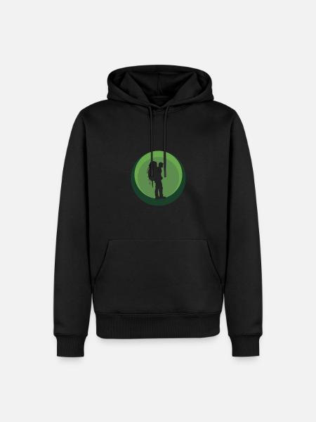 Backpacker, Pilgrim, Wanderer - Men’s Premium Organic Hoodie - black