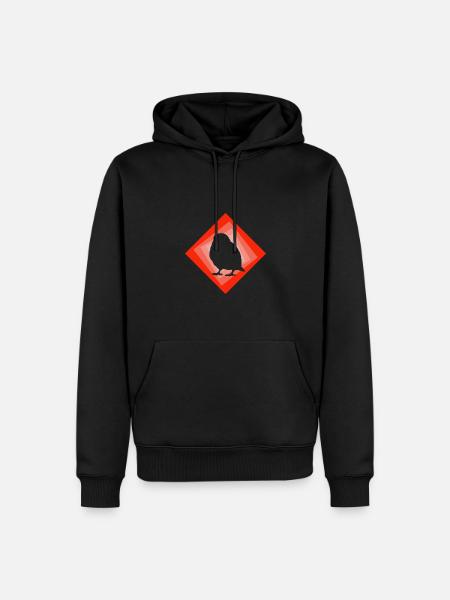 Budgie Wing Bird Illustration - Men’s Premium Organic Hoodie - black