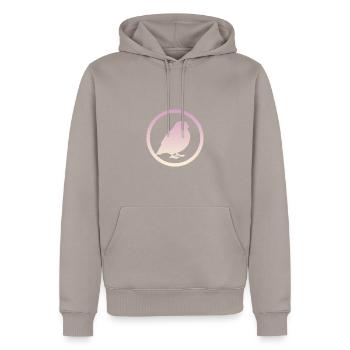 Vogel Vögel Vögel beobachten - Männer Premium Bio Hoodie - Taupe - Vorne - Nico (187cm)