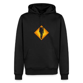 Backpacker Wandern Wandern - Männer Premium Bio Hoodie - Schwarz - Vorne - Nico (187cm)
