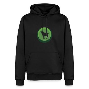 Cow Bull Cattle - Men’s Premium Organic Hoodie - black - Front - Nico (187cm)