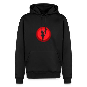 Girlie Cheerleader Girl - Men’s Premium Organic Hoodie - black - Front - Nico (187cm)