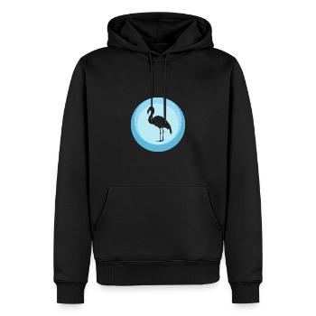 Flamant rose flamenco flamant rose - Sweat à capuche Premium bio Homme - noir - Devant - Nico (187cm)
