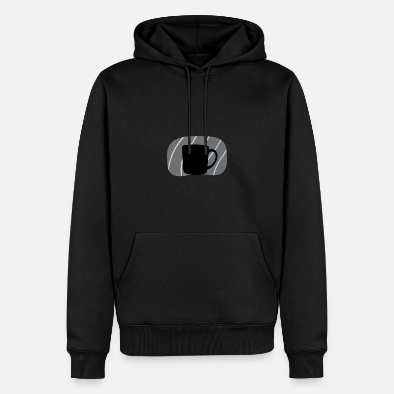 Kaffee Becher Kaffeetasse - Männer Premium Bio Hoodie - Schwarz
