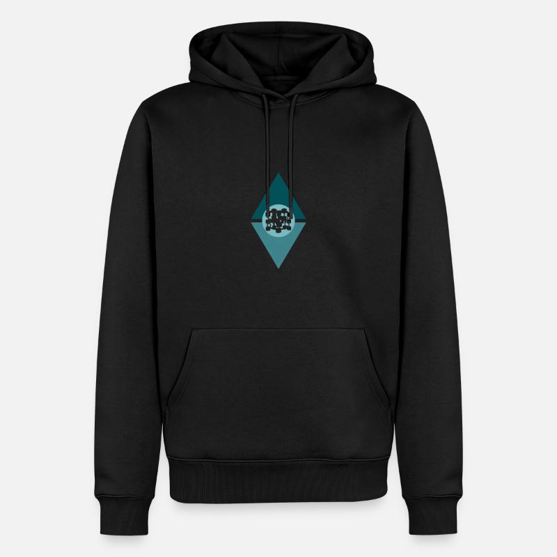 Crypto Blockchain Coin - Männer Premium Bio Hoodie - Schwarz
