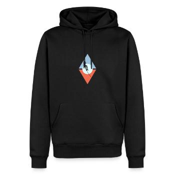 Seilklettern Felsklettern Felsklettern - Männer Premium Bio Hoodie - Schwarz - Vorne - Nico (187cm)