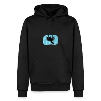 Cockatiel Flying Funny - Men’s Premium Organic Hoodie - black - Front - Nico (187cm)
