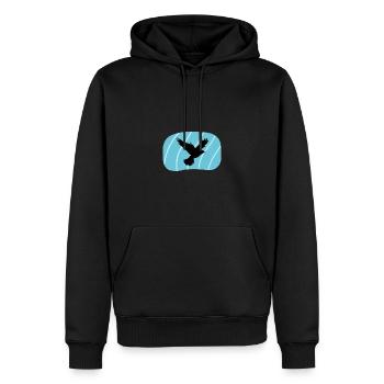 Flying, Bird, Animal - Men’s Premium Organic Hoodie - black - Front - Nico (187cm)