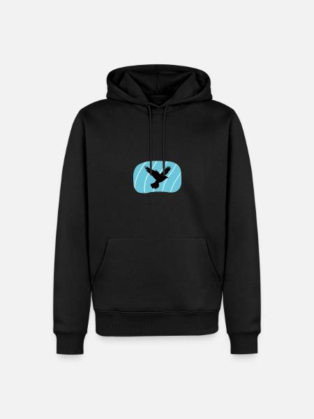 Flying, Bird, Animal - Men’s Premium Organic Hoodie - black
