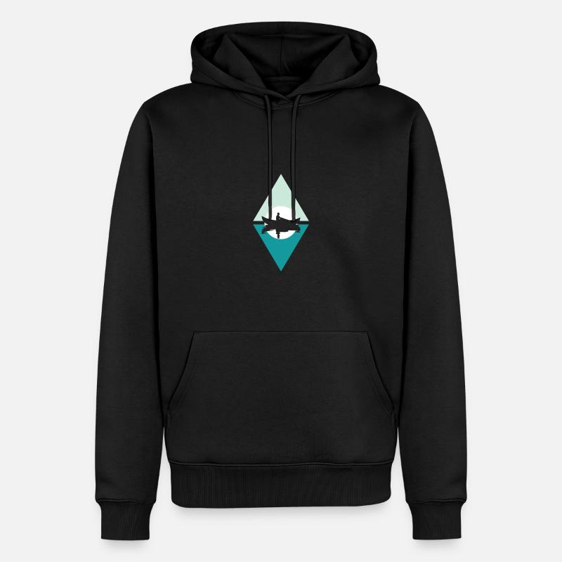 Canoë Aviron Aviron - Sweat à capuche Premium bio Homme - noir