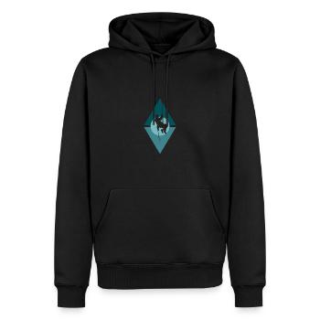 Rope Climbing Alpinist Mountaineering - Men’s Premium Organic Hoodie - black - Front - Nico (187cm)