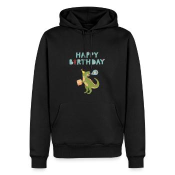 Happy Birthday Dino - Männer Premium Bio Hoodie - Schwarz - Vorne - Nico (187cm)