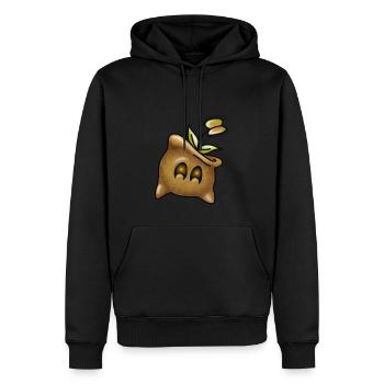 Besessener Sack mit Venusfliegenfalle - Spuk Comic - Männer Premium Bio Hoodie - Schwarz - Vorne - Nico (187cm)