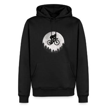 Vélo de route Moon Cycliste de route Moon - Sweat à capuche Premium bio Homme - noir - Devant - Nico (187cm)
