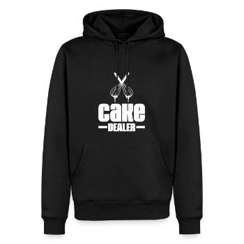 Cake Dealer Biscuit Dealer Baker Pastry Lover - Men’s Premium Organic Hoodie - black - Front - Nico (187cm)