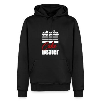 Marchand de gâteaux Détaillant de biscuits Boulanger Amateur de pâtisserie - Sweat à capuche Premium bio Homme - noir - Devant - Nico (187cm)
