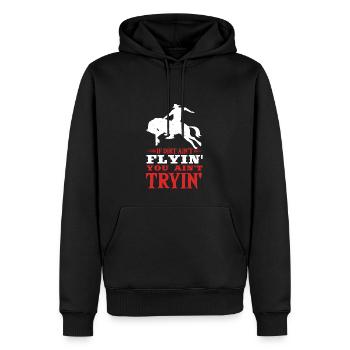 Rodéo américain Cowboy Horse Bull Riding - Sweat à capuche Premium bio Homme - noir - Devant - Nico (187cm)