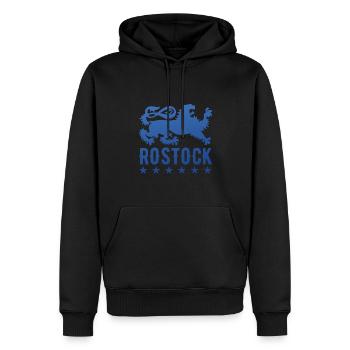 Armoiries de Rostock Greif Rostock Cadeau - Sweat à capuche Premium bio Homme - noir - Devant - Nico (187cm)
