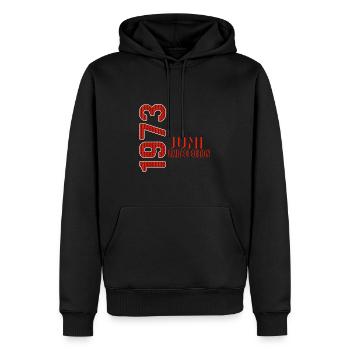 Juin 1973 édition limitée millésime année de naissance - Sweat à capuche Premium bio Homme - noir - Devant - Nico (187cm)
