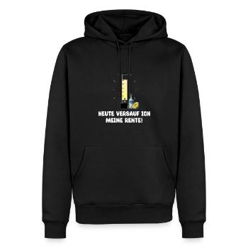 Vodka Lemon Tower heute versauf ich meine Rente - Männer Premium Bio Hoodie - Schwarz - Vorne - Nico (187cm)