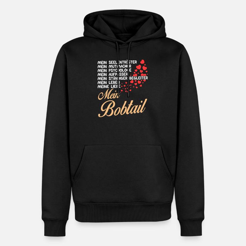 Bobtail - Mein - Männer Premium Bio Hoodie - Schwarz