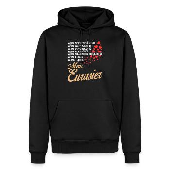 Eurasier - Mein - Männer Premium Bio Hoodie - Schwarz - Vorne - Nico (187cm)