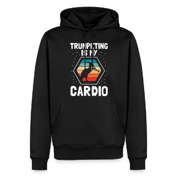 Dinosaurier Motif für Paläontologen - Männer Premium Bio Hoodie - Schwarz - Vorne - Nico (187cm)