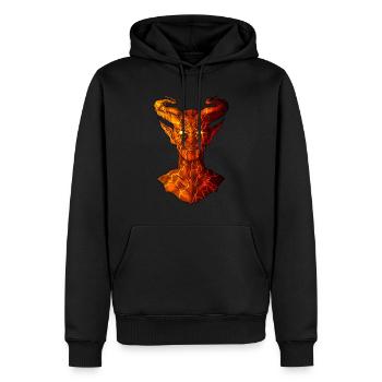 Diable - Sweat à capuche Premium bio Homme - noir - Devant - Nico (187cm)