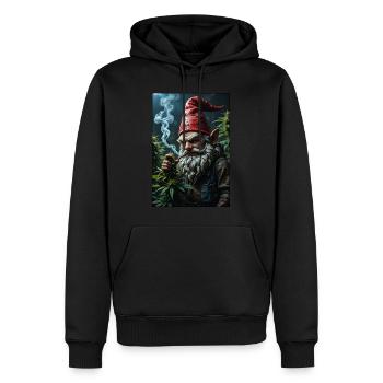 Rauchender Zwerg Albert - Männer Premium Bio Hoodie - Schwarz - Vorne - Nico (187cm)
