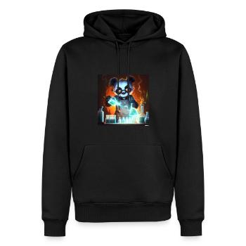 Mad scientist Panda mixes chemical - Men’s Premium Organic Hoodie - black - Front - Nico (187cm)