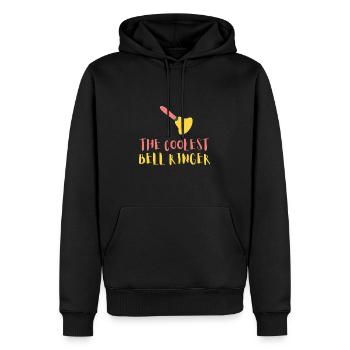 The Coolest Bell Ringer - Men’s Premium Organic Hoodie - black - Front - Nico (187cm)